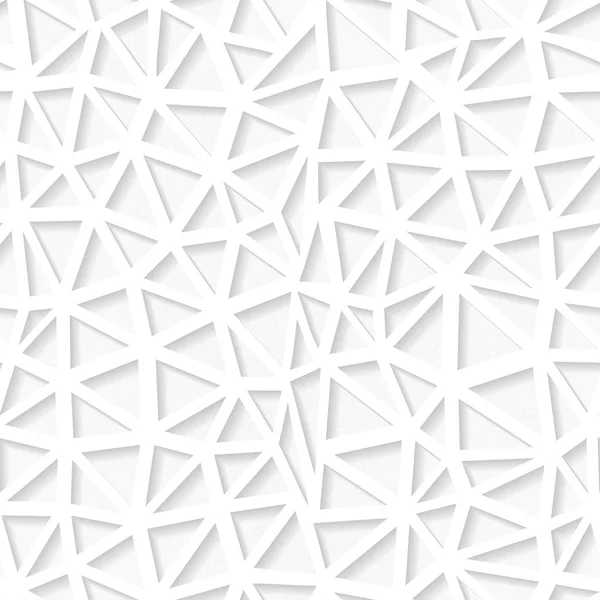 Patrón de origami triangulado blanco sin costuras — Archivo Imágenes Vectoriales