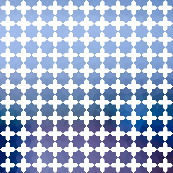 Defocused kék háttér geometriai dísze — Stock Vector