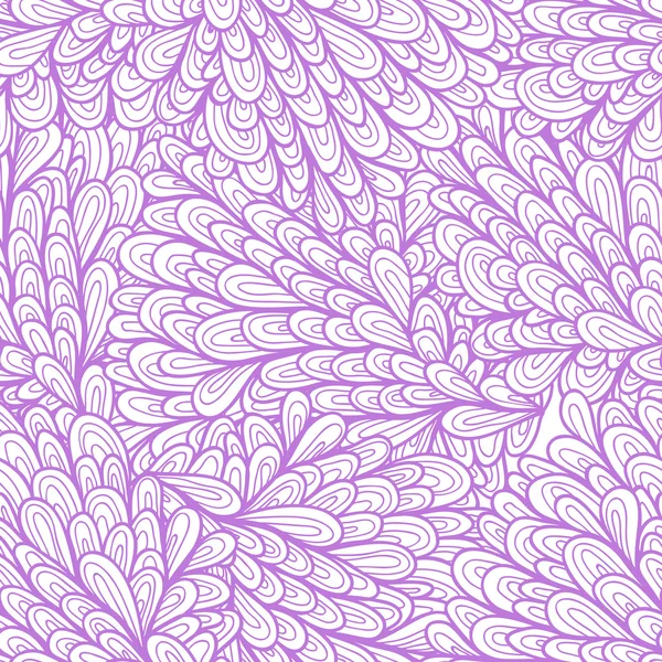 Modèle de doodle violet floral sans couture — Image vectorielle
