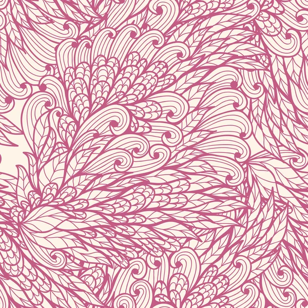 シームレスな落書きの花柄のパターン — ストックベクタ