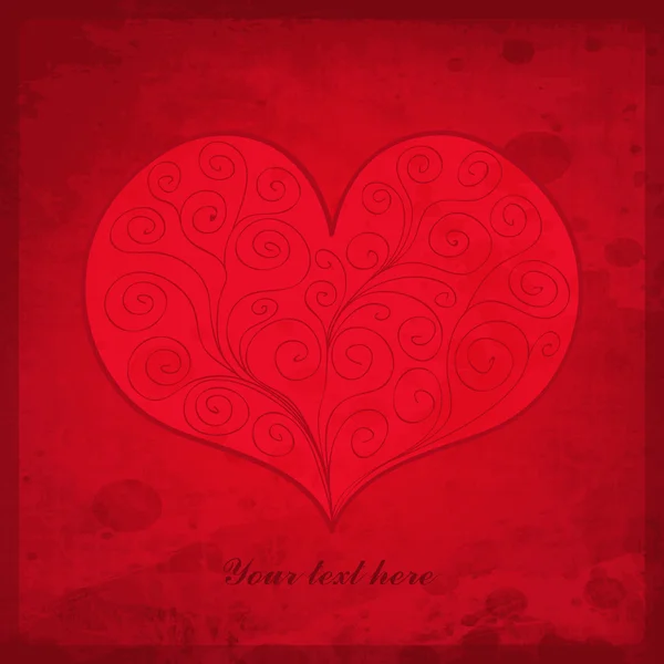 Carte vintage Saint Valentin — Image vectorielle