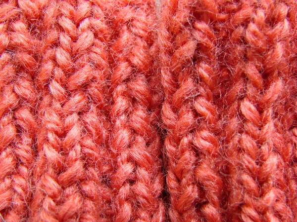 Trama di lana rossa — Foto Stock