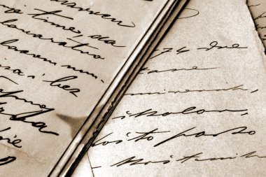 Vintage el yazısı harfleri