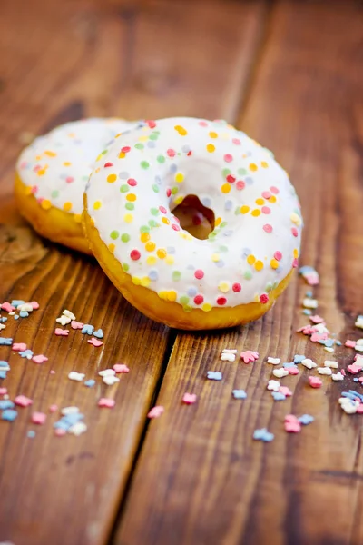Delicious Donuts with Sprinkles — Stock Photo, Image