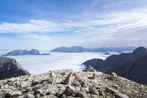 Vista desde la cumbre "Mitterhorn" en los Alpes austríacos, Europa —  Fotos de Stock