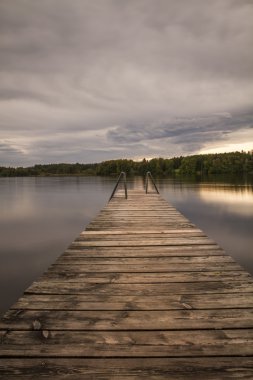 sonbahar on lake simsee Bavyera, Almanya