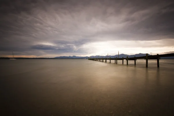 Sonbahar bavaria, Almanya için chiemsee Gölü üzerinde — Stok fotoğraf