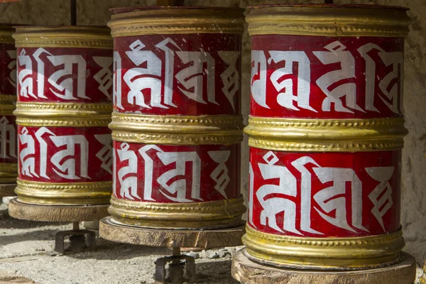 Tibetan prayer wheels in Ladakh, India — Stock Photo, Image