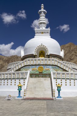 Shanti Stupa near Leh, Ladakh, India clipart