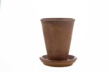 beyaz zemin üzerinde tek saksıyı