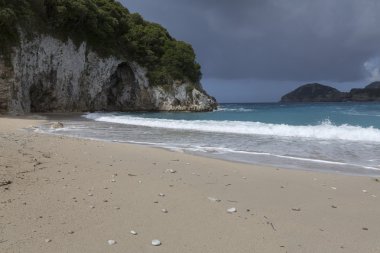 rovinia sahil yakınında liapades corfu Island, Yunanistan