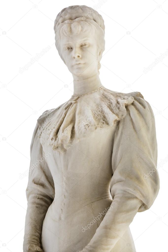 Statue of the former Austrian empress Elisabeth, seen on Corfu island, Greece