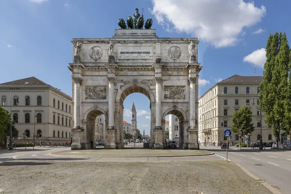 O histórico "Siegestor" em Munique, Alemanha Imagens Royalty-Free