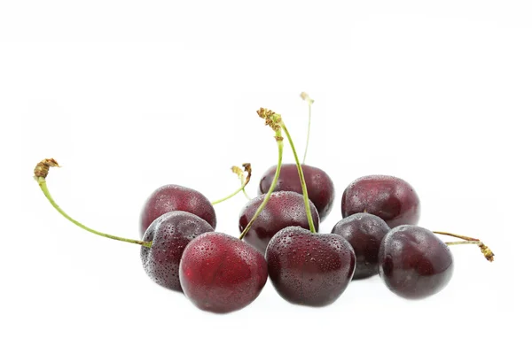 Fresh cherries on white background — Stock Photo, Image