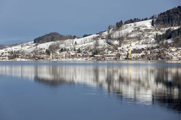 Tó schliersee Németország, Bajorország, téli — Stock Fotó