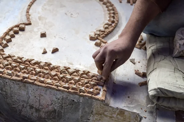 Produção de mosaico em Marrocos — Fotografia de Stock