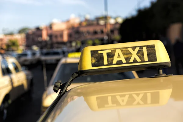 Taksówki w marokańskie miasto, Afryki Północnej — Stok fotoğraf