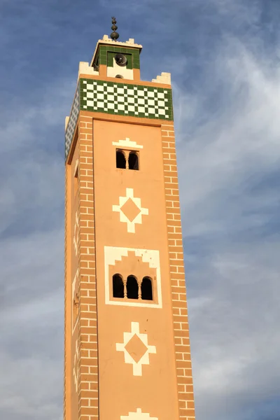 Minaret of the mosque in Ait Benhaddou village, Morocco — Stock Photo, Image
