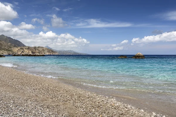 Praia de Apella na ilha de Karpathos, Grécia — Fotografia de Stock