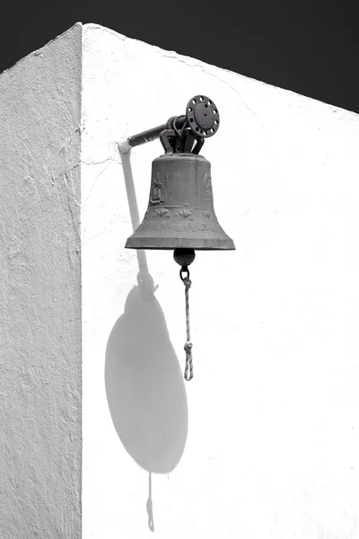 Detalhe da igreja em preto e branco, Grécia — Fotografia de Stock