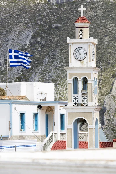 Kostel v olympos vesnice, karpathos, Řecko — Stock fotografie