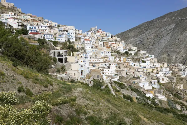 Město olympos na ostrově karpathos, Řecko — Stock fotografie