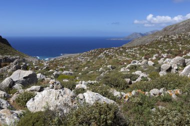 karpathos, Yunanistan Kuzey kısmında manzara