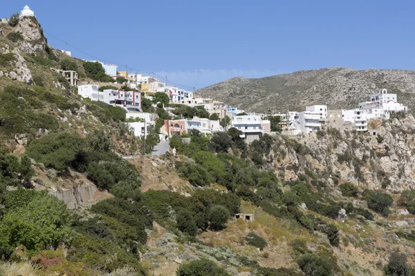 A aldeia "Menetes" na ilha de Karpathos, Grécia — Fotografia de Stock