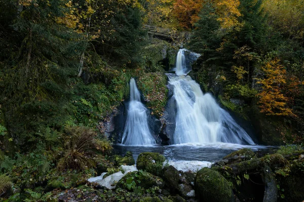 Triberg Watervallen Het Zwarte Woud Duitsland Herfst — Stockfoto