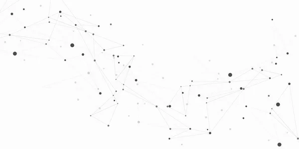 Símbolo biológico diseño de internet. Investigación científica abstracta conectividad global. Vector conecta puntos y líneas de diseño — Archivo Imágenes Vectoriales