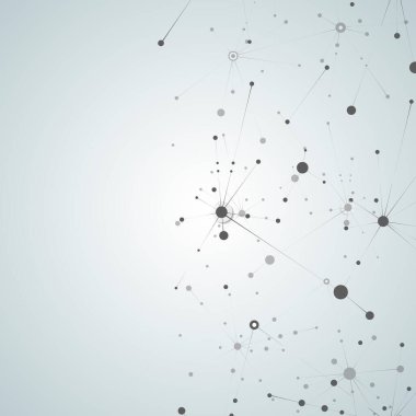 Moleküler atom hattı bağlantısı arka planı. Soyut element bilim yapı tasarımı