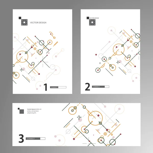 Capa de dados geométricos brochura. Conceito de documento. Estilo mínimo moderno. Cartão de visita. Conceito de apresentação abstrata de negócios. Cartaz mínimo —  Vetores de Stock