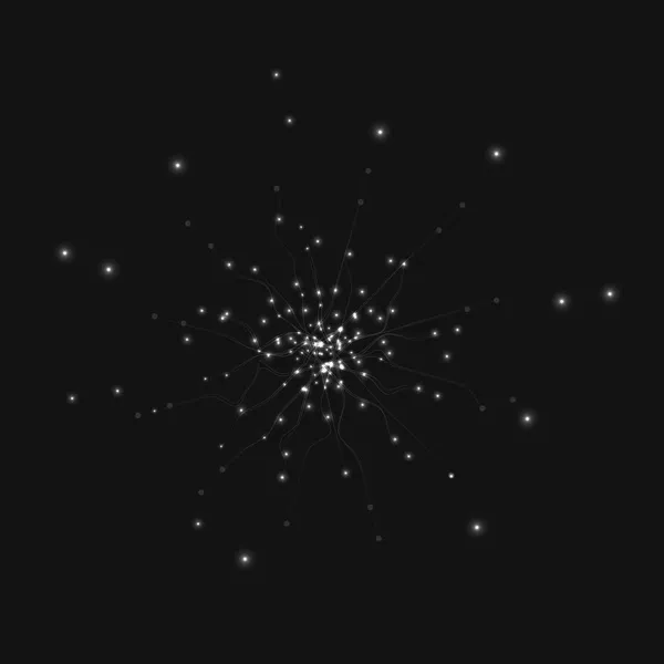 Raumhintergrund mit hellen Sternen. Illustration der Vektorgalaxie — Stockvektor