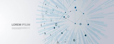 Işık arkaplanındaki modern bağlantı illüstrasyonu. Soyut grafik tasarım şablonu. Vektör çizim şablonu. Modern trend vektör sanatı. Soyut vektör arkaplanı