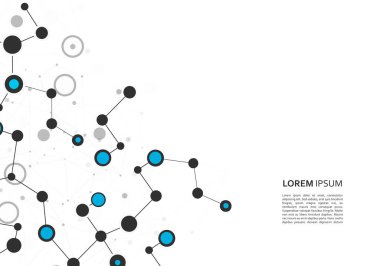 Beyaz arkaplanda ağ bağlantı yapısı. Veri bilimi kavramı. İnternet teknolojisi. Vektör verisi