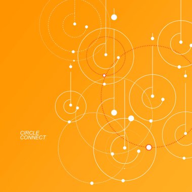 Satır arkaplanını bağla. Ağ çemberleri noktaları. Soyut bağlantı ögesi. Vektör grafik tasarım İletişim deseni