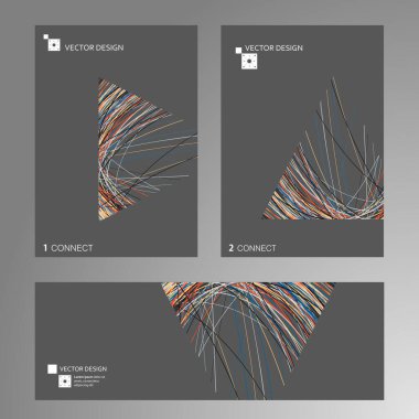 Soyut geometrik kavram. Satır üçgenleri olan modern arkaplan, şablon, broşür için model arkaplan vektör çizimi