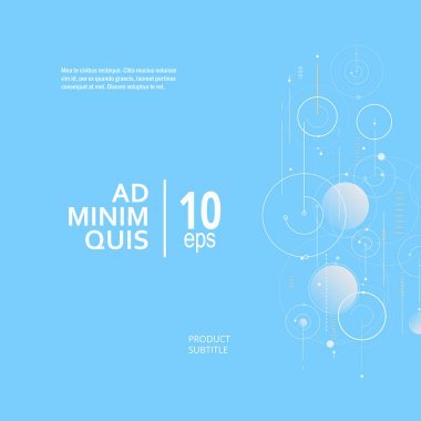 Çemberi ve satır arkaplanını bağla. Geometrik yapı tasarımı. Vektör teknolojisi şablonu. Model uzayı küresel iletişim