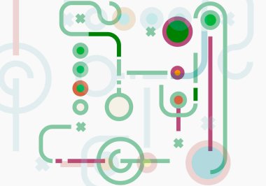 Soyut kompozisyon. Kimya tasarım dokusunu birbirine bağlar. Noktalar ve çizgiler ağ ögesi arka planı. Teknoloji çizimi