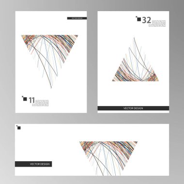 Vektör üçgen çizgileri. Grafik Fütüristik Geometrik Desen Çizimi