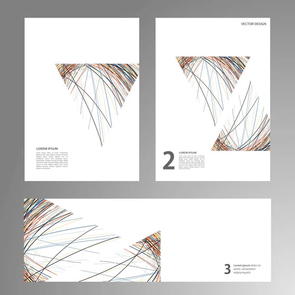 Soyut geometrik kavram. Satır üçgenleri olan modern arkaplan, şablon, broşür için model arkaplan vektör çizimi
