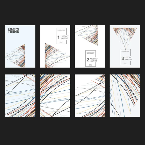 Linie geometryczne trójkątny kształt. Streszczenie nowoczesny szablon ilustracja — Wektor stockowy