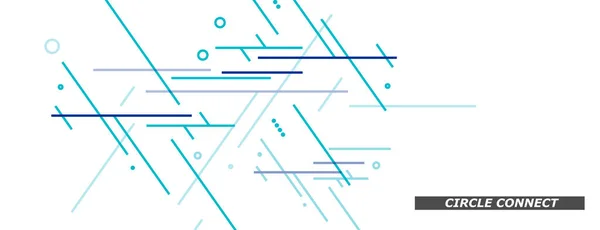 Líneas geométricas simples dinámicas azules. Ilustración futurista del diseño gráfico. Banner fondo abstracto — Vector de stock