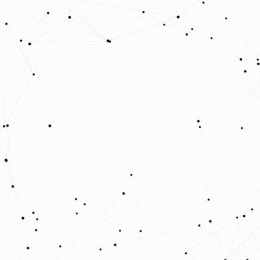 Vektör bağlantı çizgileri ve noktalar. Teknoloji için kapak şablonu. Soyut arkaplan