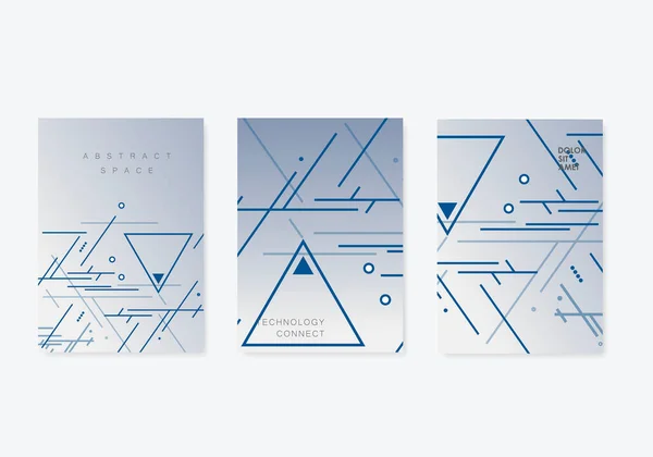 Diseño de cubiertas geométricas abstractas. Composición de formas mínimas. Patrones de líneas futuristas vectoriales — Archivo Imágenes Vectoriales