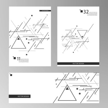 Geometrik şablon arka planı. Vektör soyut çizgileri ve üçgenler. Yaratıcı şablon tasarımı. Modern grafik biçimi