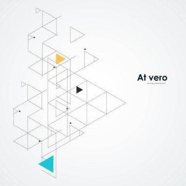 Bilim ağı modeli. Basit arkaplandaki çizgiler ve noktalar birleştiriliyor. Altıgenler ve üçgenler tasarımı.