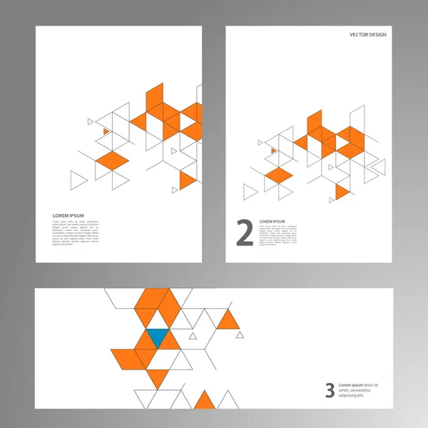 Абстрактна Геометрична Композиція Декоративними Трикутниками Дизайн Векторного Бізнесу Технологія Мистецтва — стоковий вектор