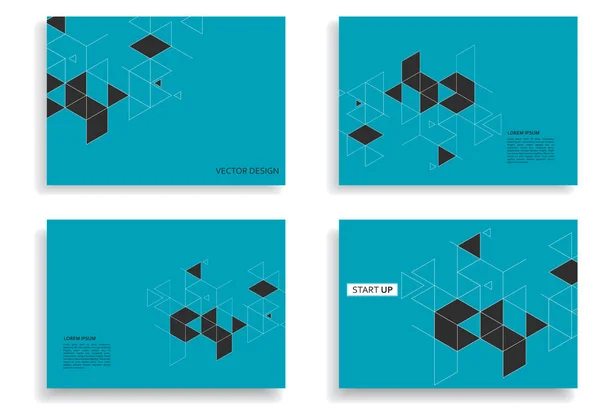 Triangles Minimalistes Forme Graphique Conception Vectorielle Texture Futuriste Modèle Affiche — Image vectorielle