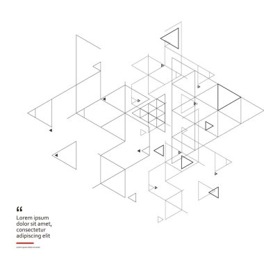 Soyut model teknoloji afişi. Çizgiler ve noktalar birleştiriliyor. Altıgen ve üçgen tasarımı. İnşaat elemanı ağı. Kimyasal iplik çizimi.